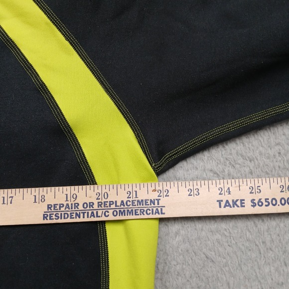 Under Armour ColdGear Quarter Zip Men's LG Black Neon Yellow Fitted - Picture 6 of 7